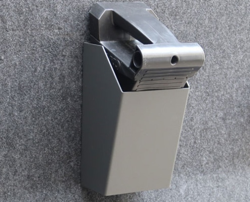 Halterung für einen Bremskeil aus Aluminium für die Tür- oder Wandmontage