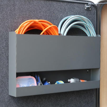 Schlauch-und Kabelbox für die Tür- und Wandmontage in Fahrzeugen
