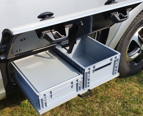 Wohnmobil Auszug für den Doppelboden für 2 Euroboxen