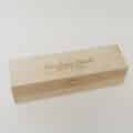 Holzbox für 1 Flache mit Lasergravur "Herzlichen Dank"