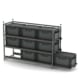 Heckauszug Boxenbreite 30 cm mit 3-Etagen, Auszuglänge 80 cm