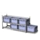 Camper-Van Auszugregal mit 2 Etagen Auszuglänge 120 cm für 6 Euroboxen 40 x 30 x 22 cm