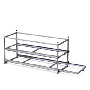 Camper-Van Auszugregal mit 2 Etagen Auszuglänge 120 cm, Breite 49 und Höhe 70 cm