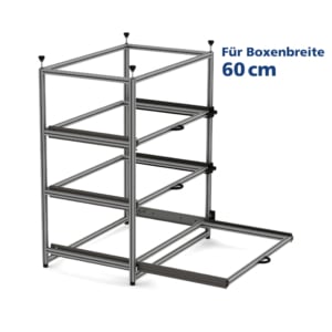 Heckauszug Boxenbreite 60 cm mit 3-Etagen, Auszugl&auml;nge 40 cm