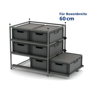 Heckauszug Boxenbreite 60 cm mit 3-Etagen, Auszugl&auml;nge 80 cm